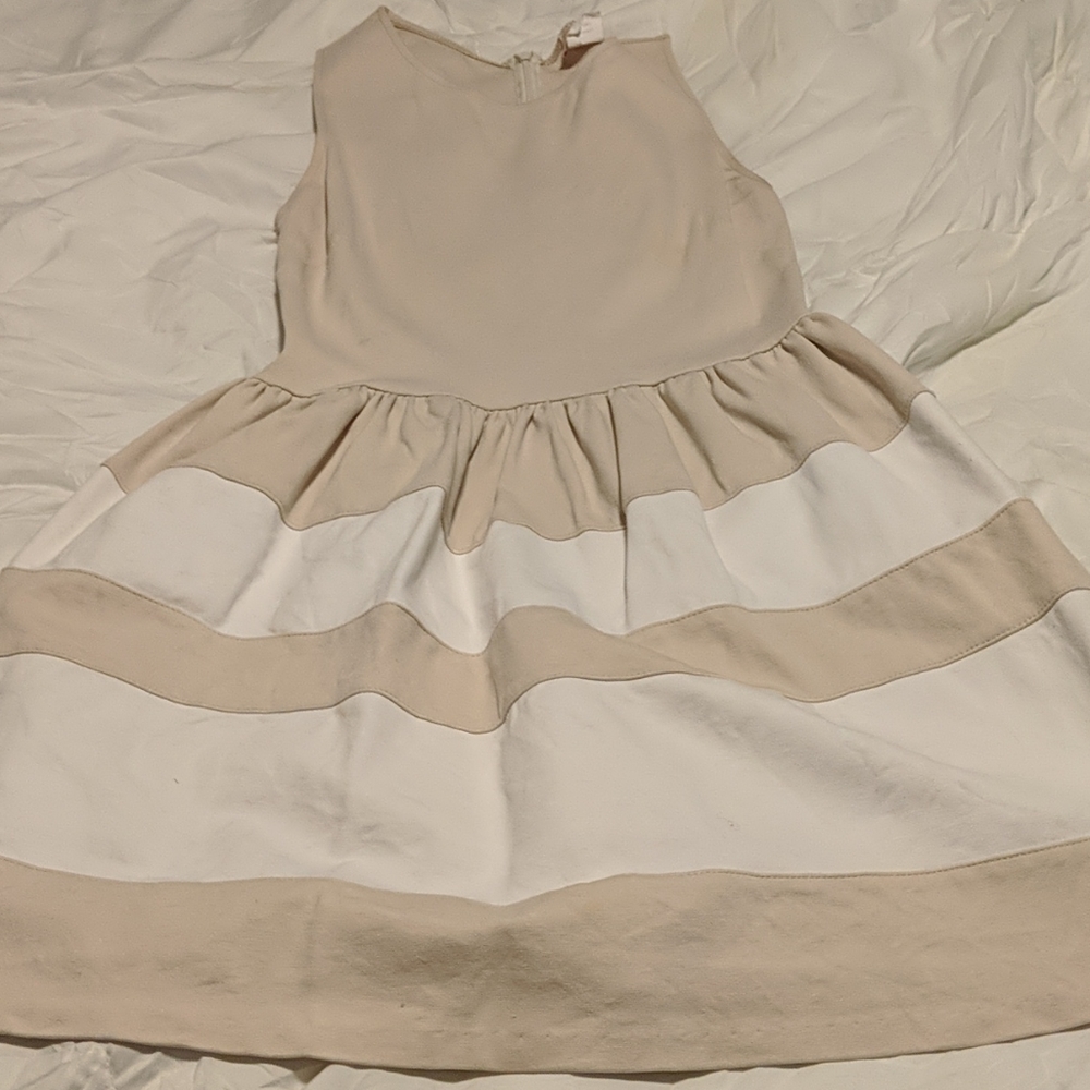 Cream and White Dress